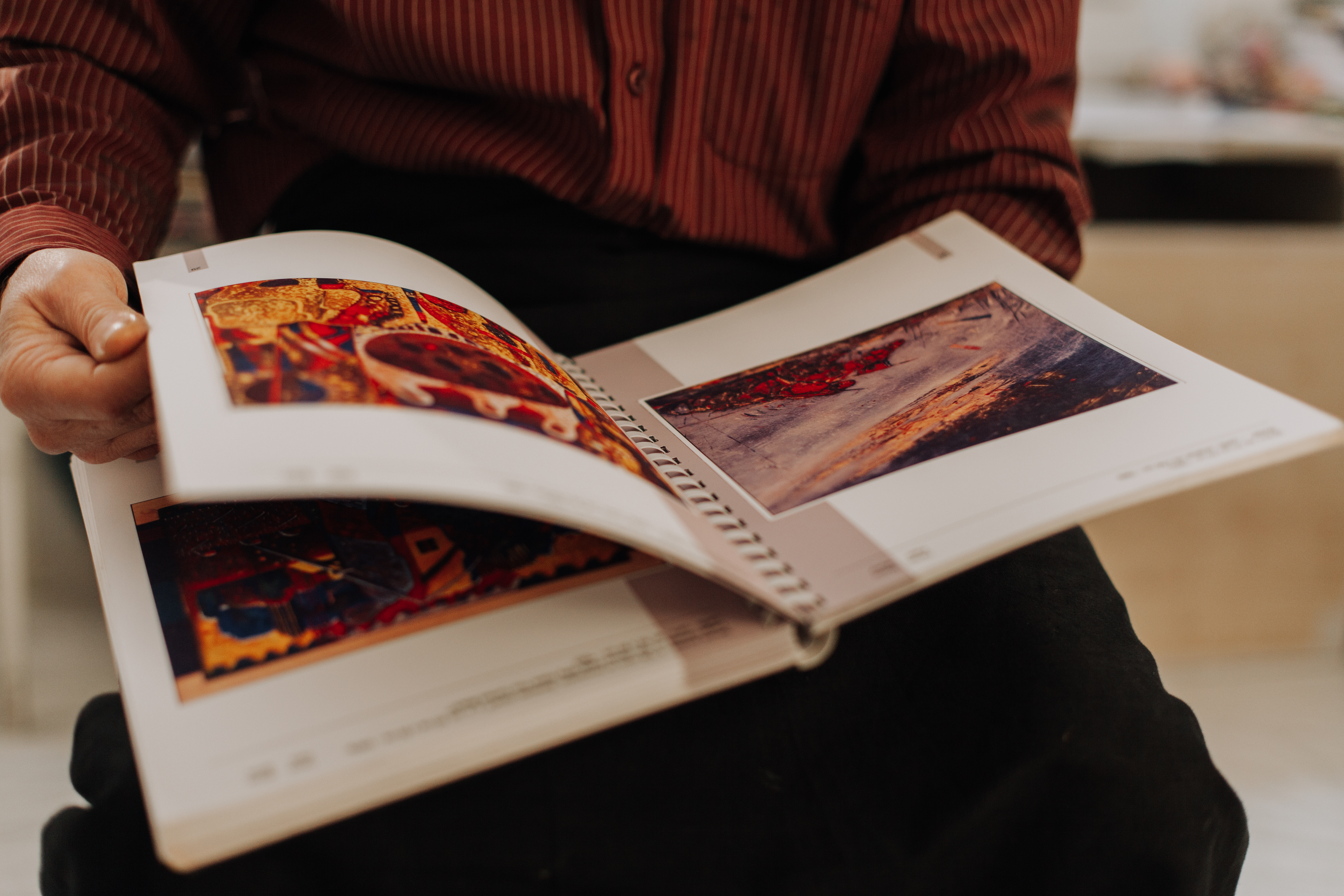 Man holding book